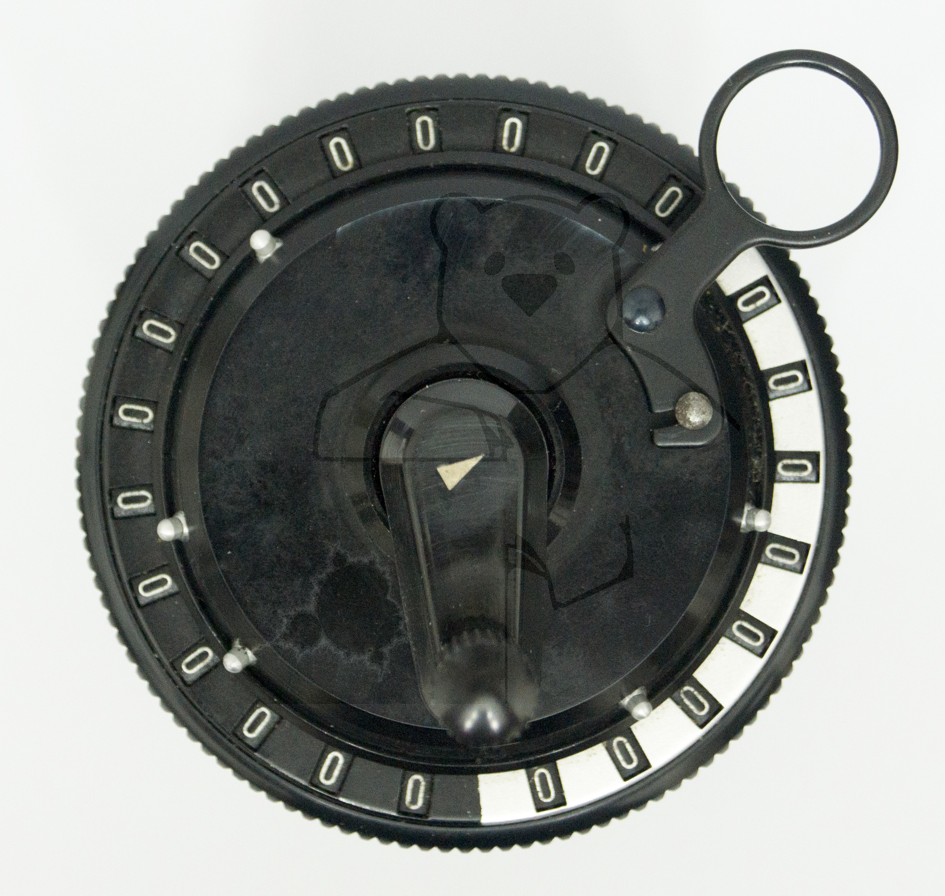 Curta II von Curt Herzstark, Ansicht von oben
